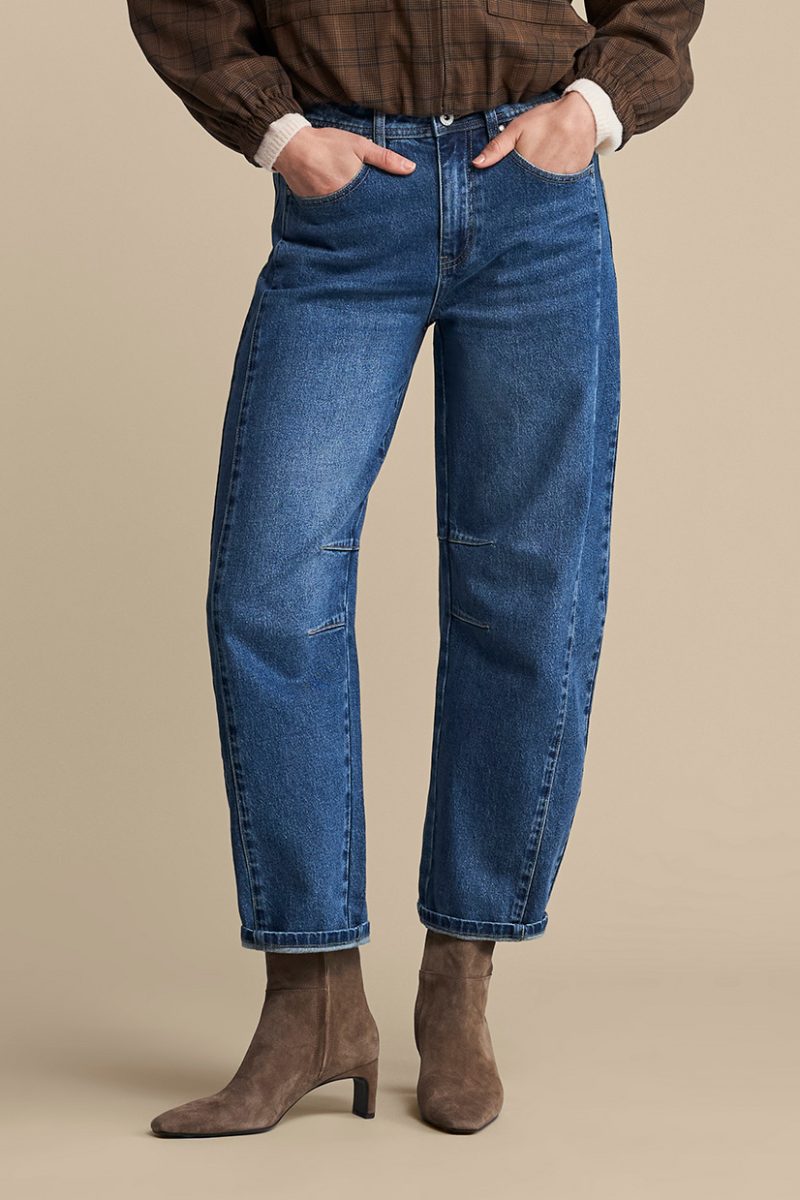 CAYLA Byxor i bomullsdenim, Midstone used
