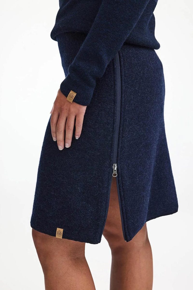GY VEGBY Överdragskjol i ull, Light Navy