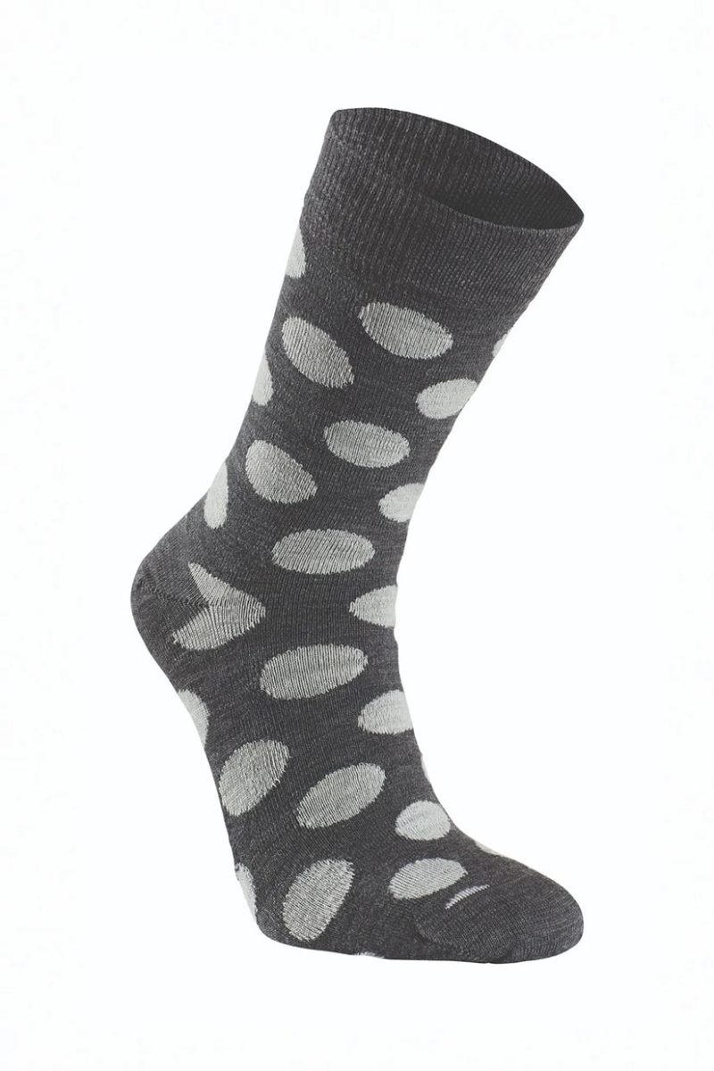 WOOL SOCK DOT Merinoullsstrumpa, Grey