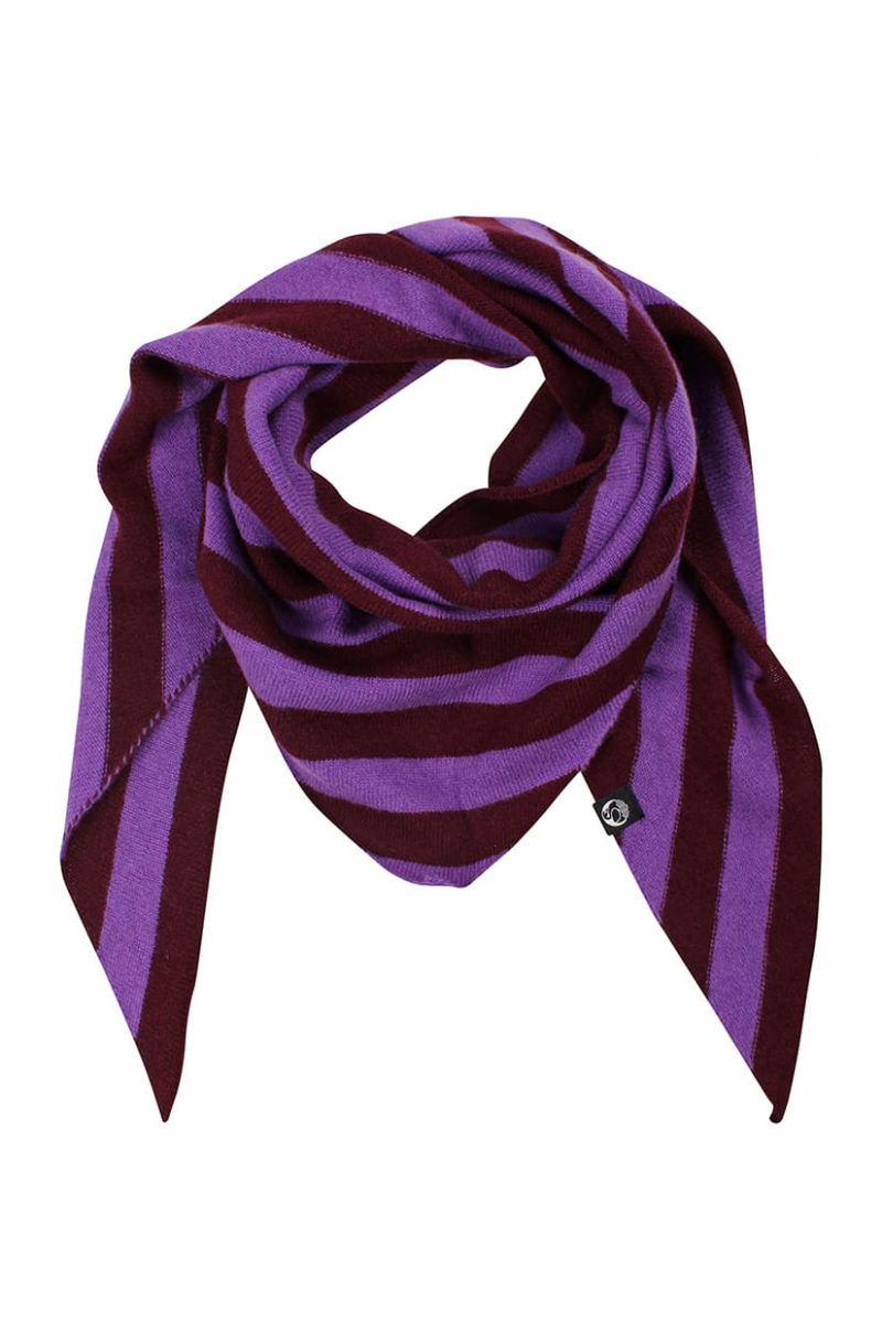DANECHARMER Sjal i merinoull, Dark Wine/Purple