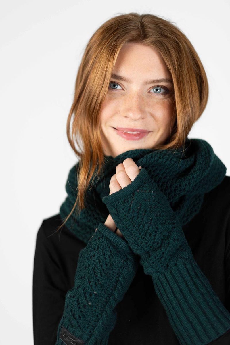 SLEEVES Handledsvärmare i merinoull, Green