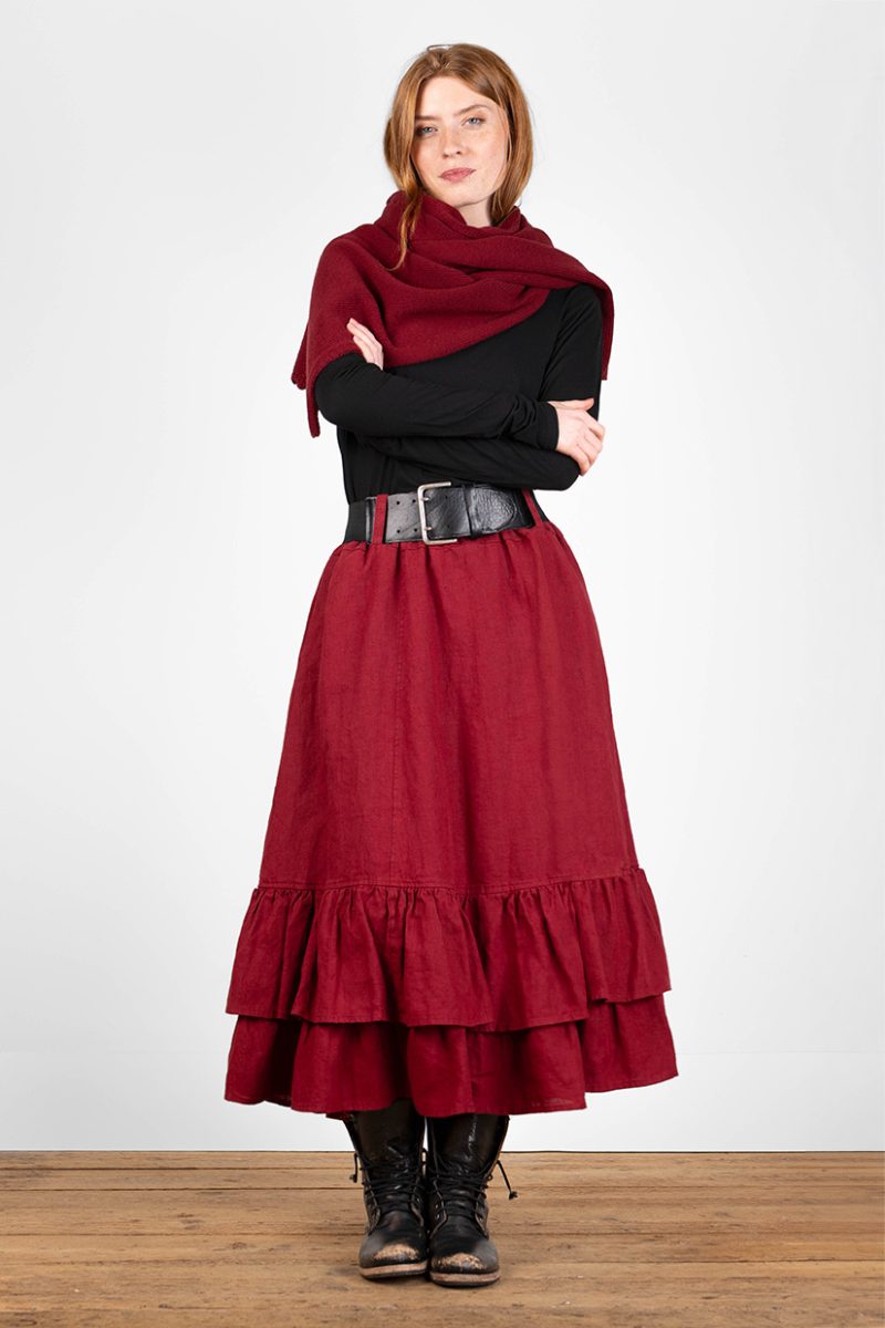 NORAS Kjol i lin, Red