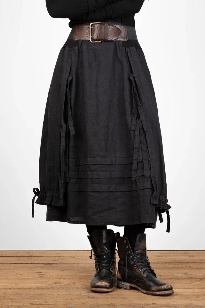 NOLMA Kjol i lin, Black